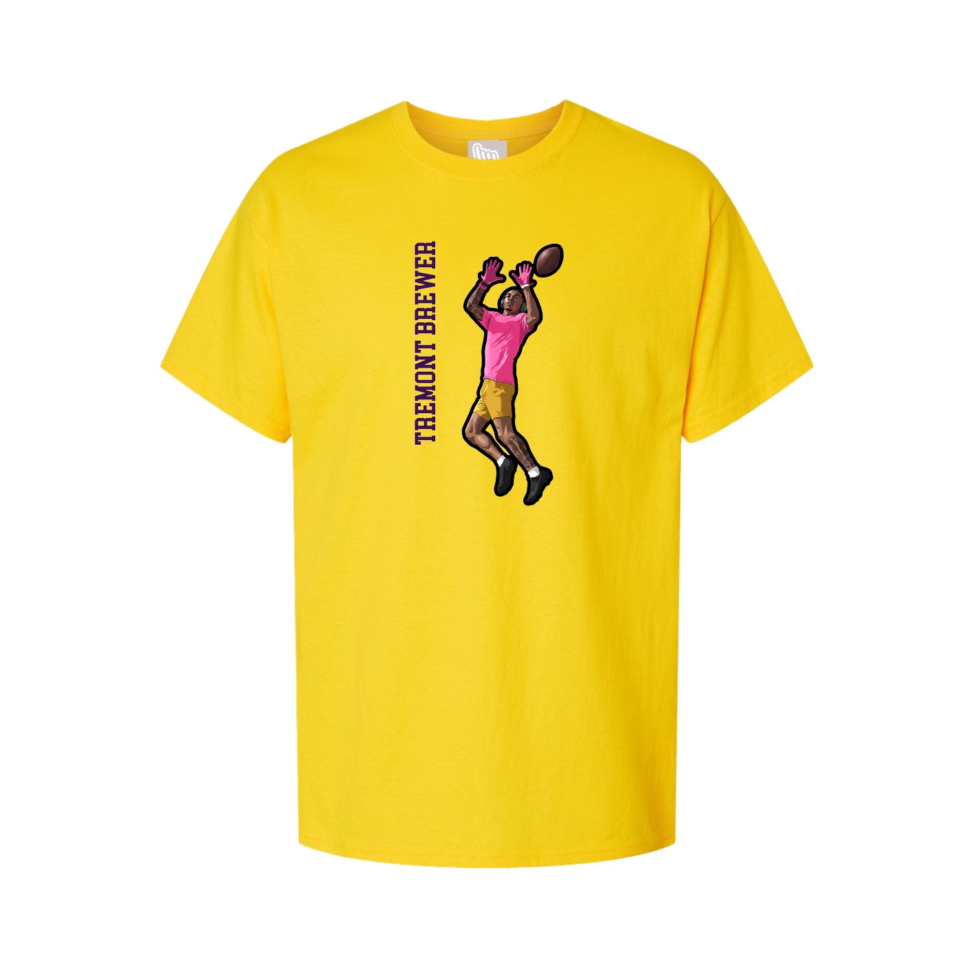 Youth Tee — Name Vertical in Gold