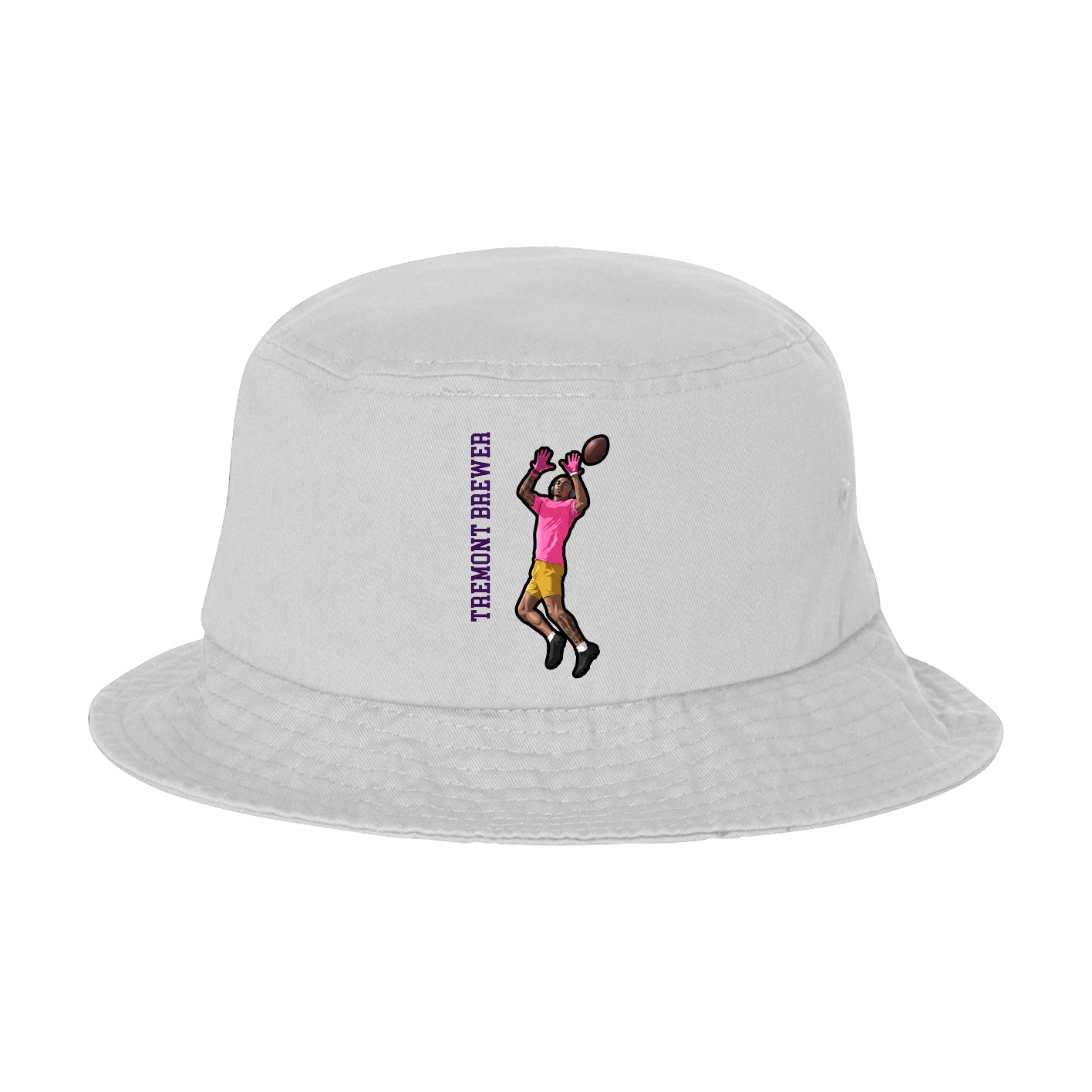 Bucket Cap — Name Vertical in White