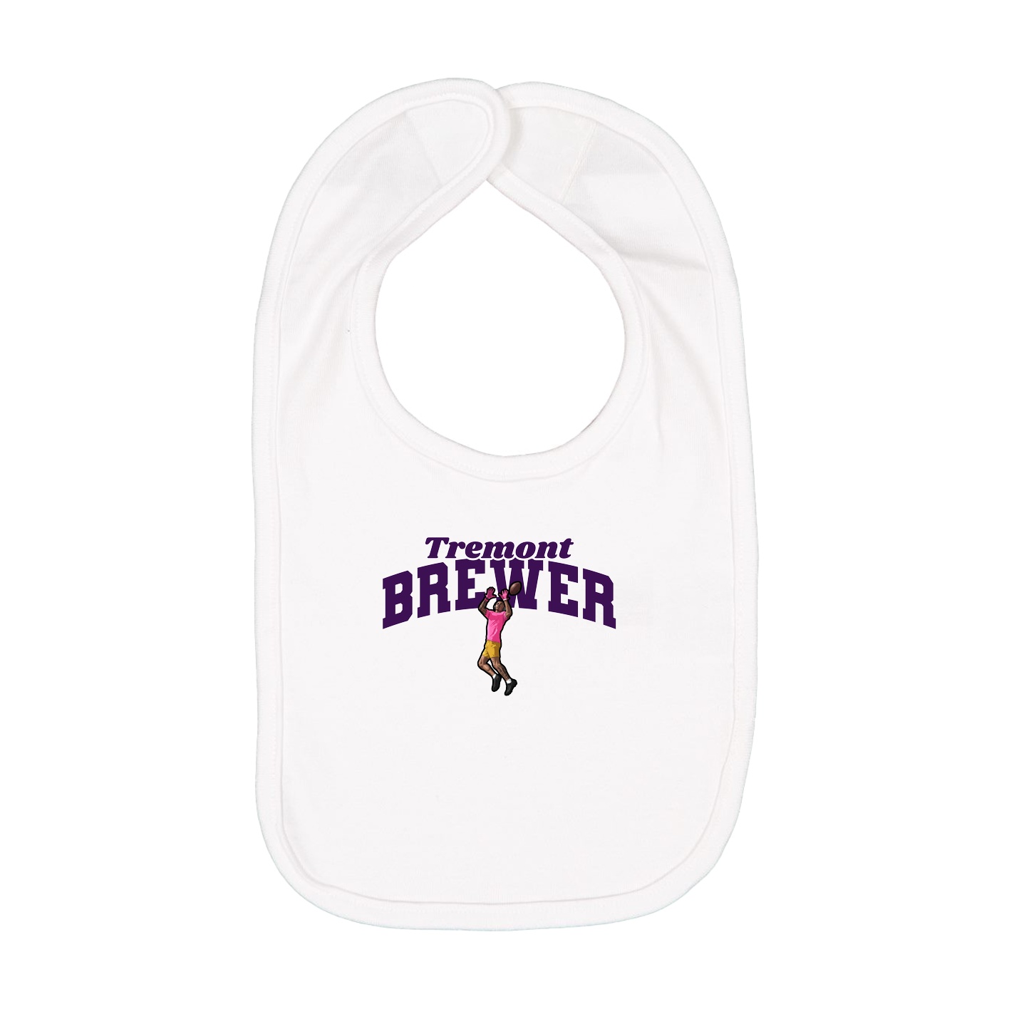 Infant Bib — Signature Arch in White