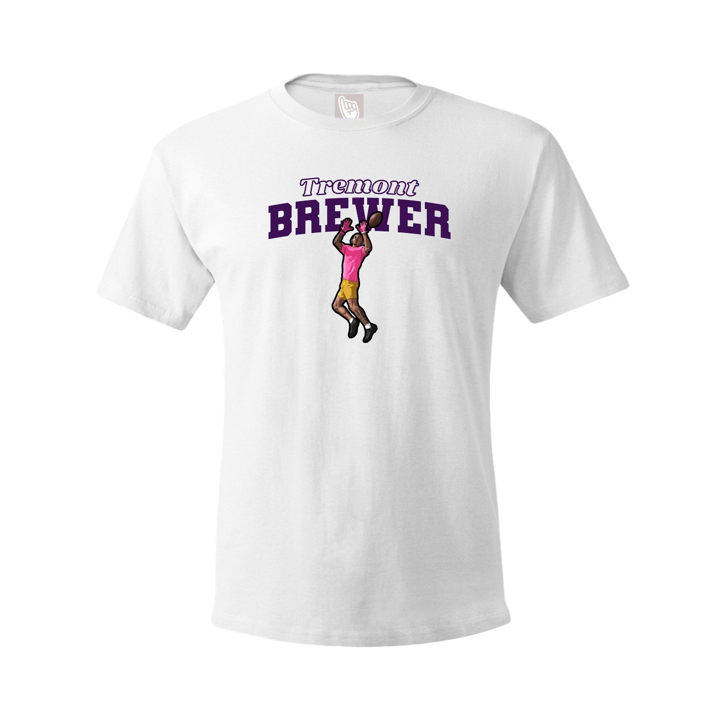 Youth Tee — Name Arch in White
