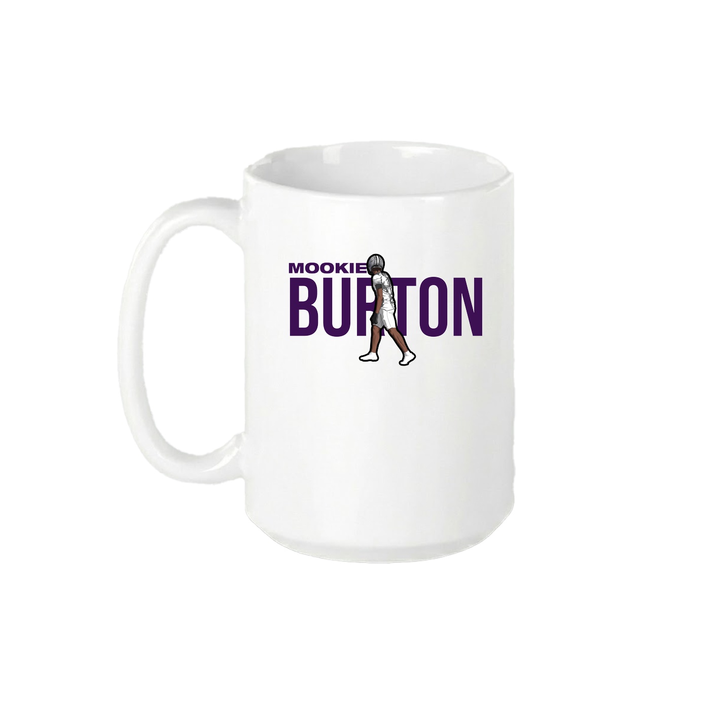 15oz Coffee Mug — Player Name in White