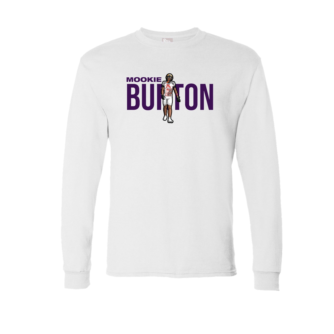 Long Sleeve Tee — Player Name in White