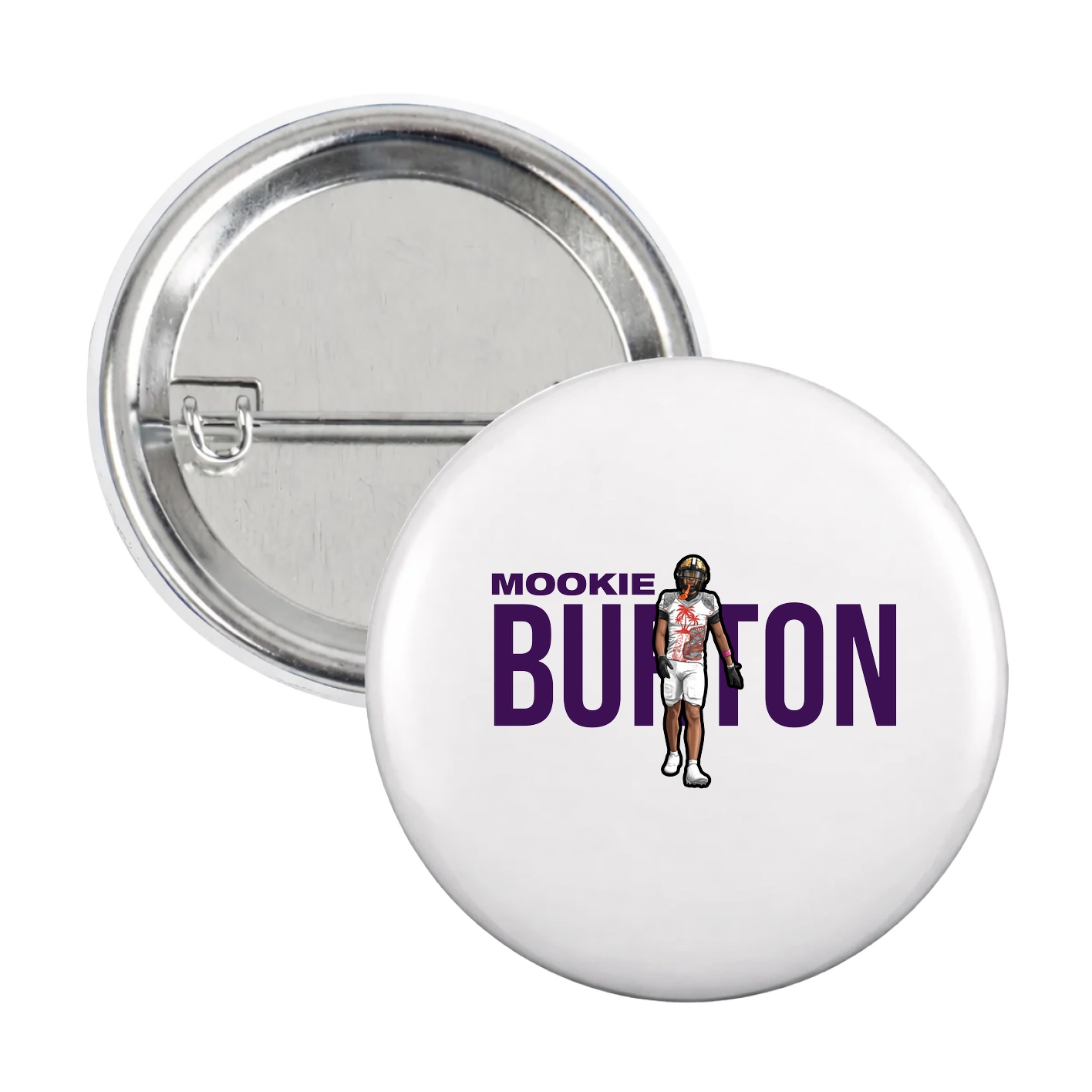 Game Day Button — Player Name in White