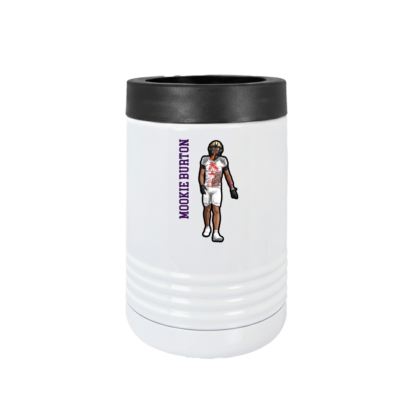 Beverage Holder — Name Vertical in White