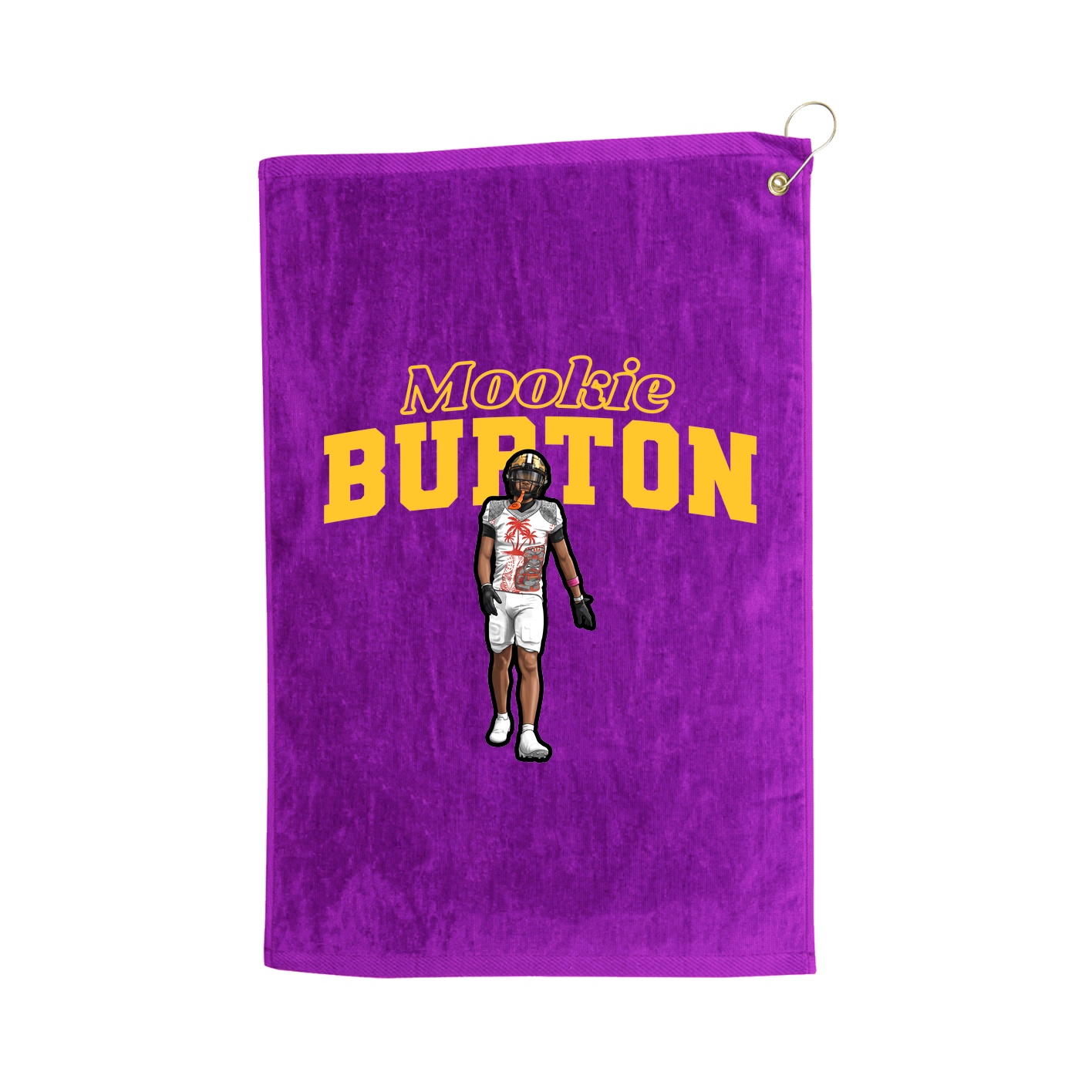 Golf Towel — Name Arch in Purple