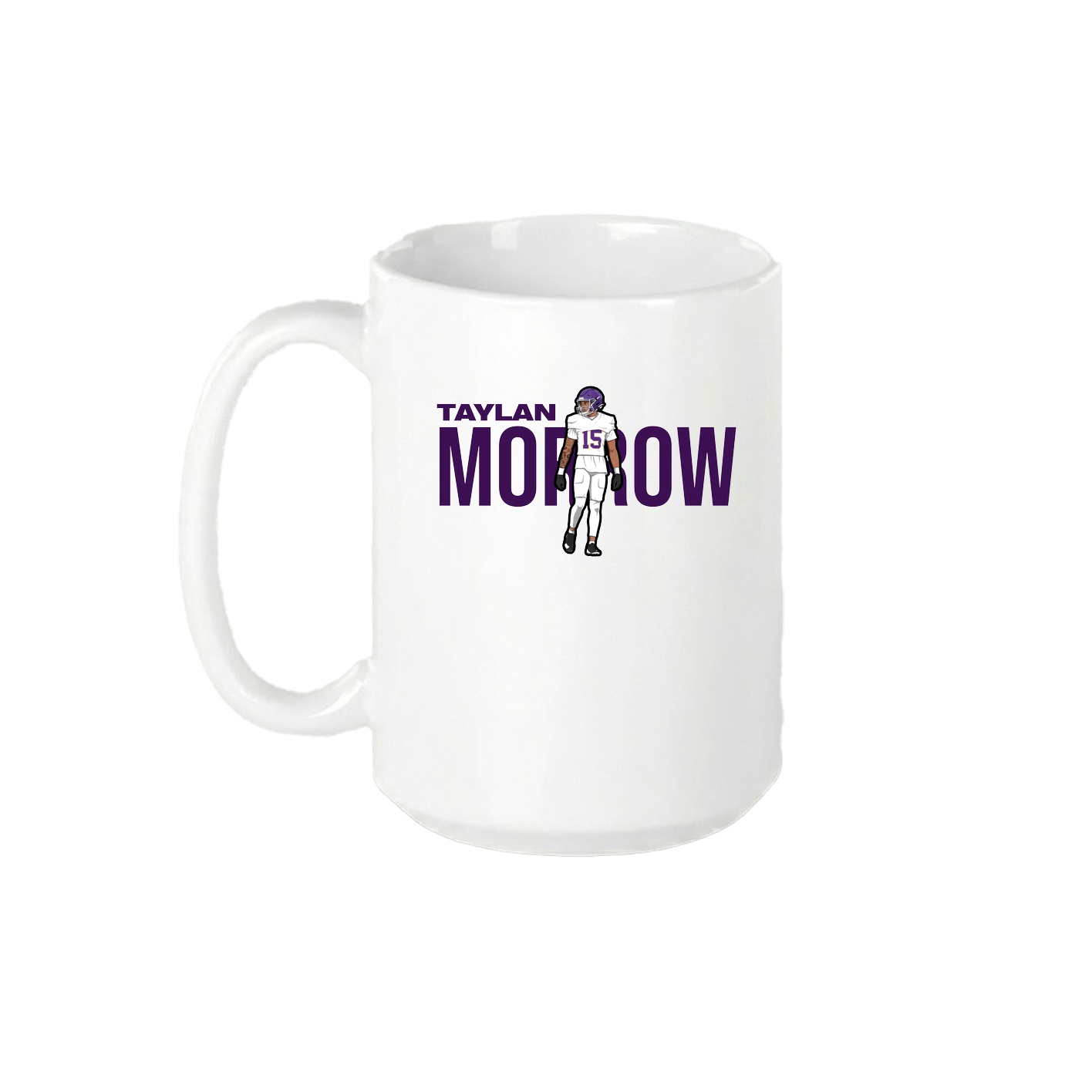 15oz Coffee Mug — Player Name in White