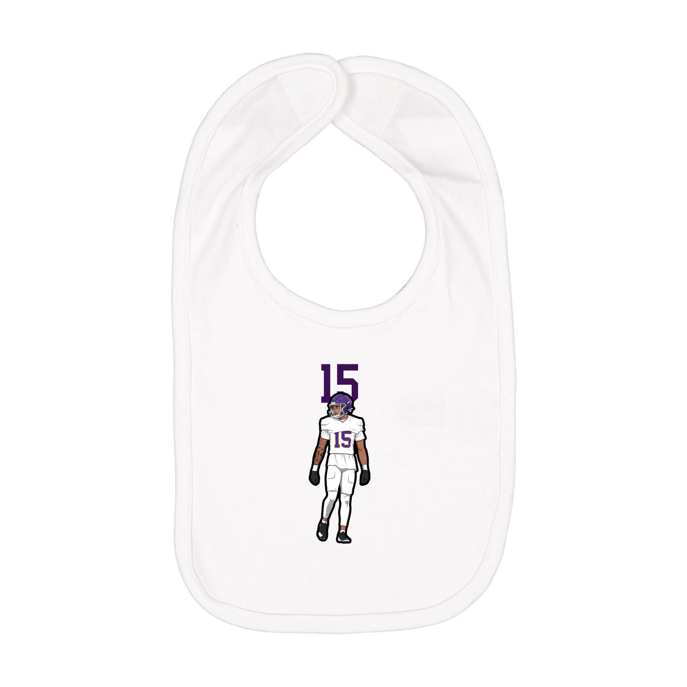 Infant Bib — Number Top in White