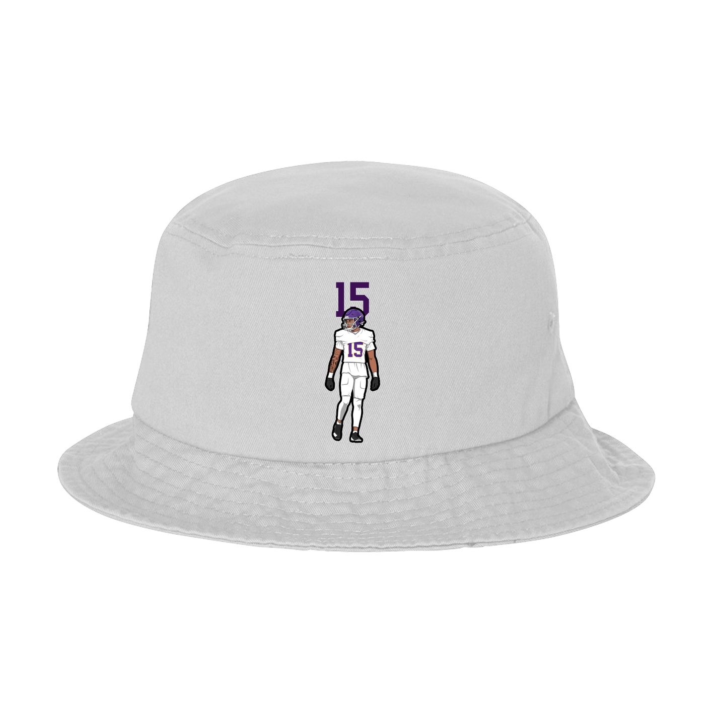 Bucket Cap — Number Top in White