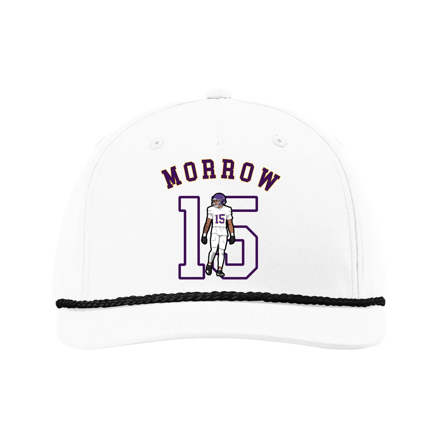 Five-Panel Classic Rope Cap — Shirsey Arch in White