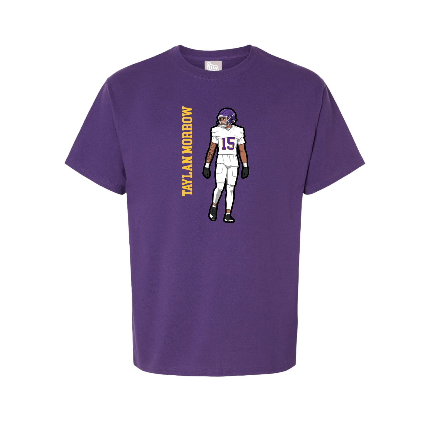 Tee — Name Vertical in Purple
