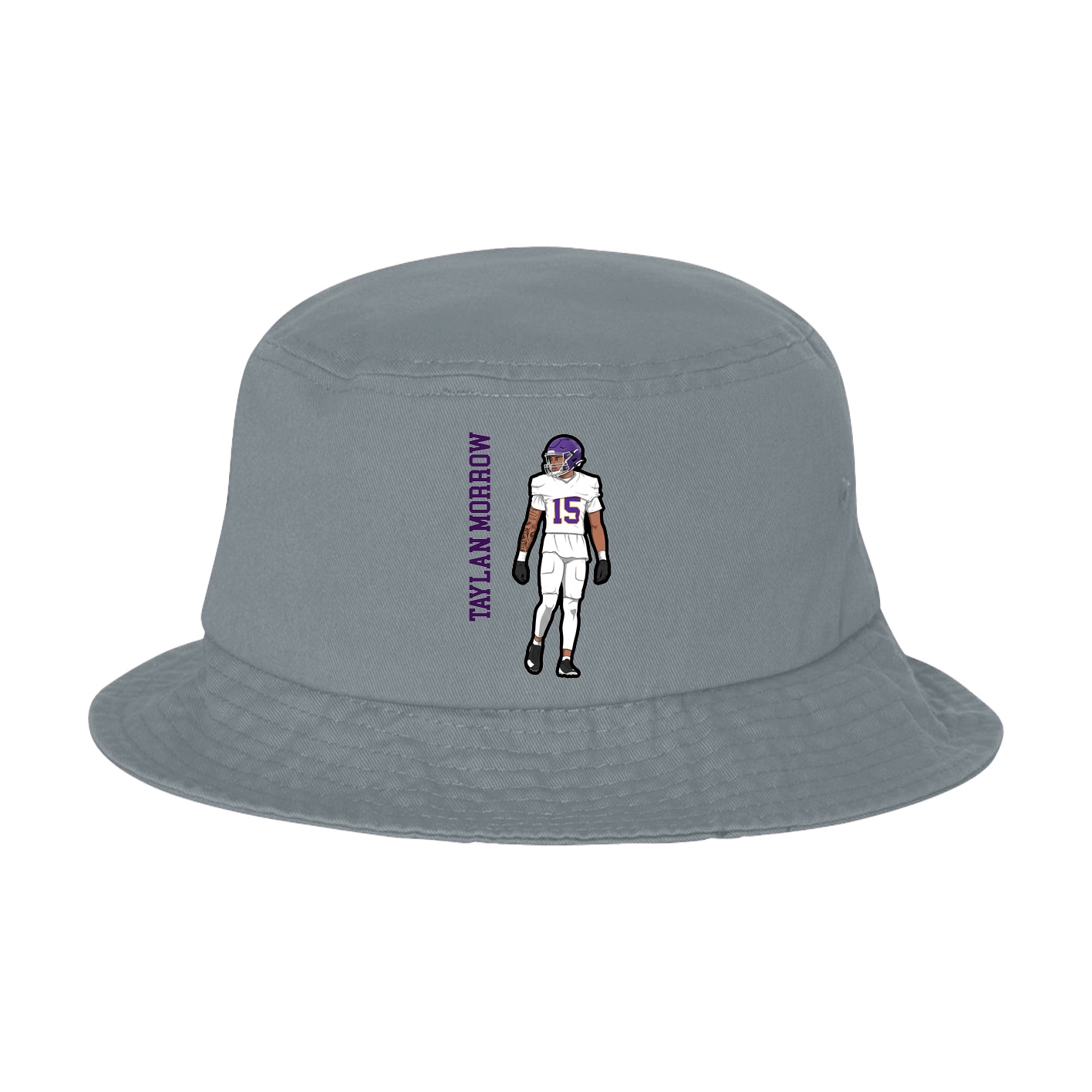 Bucket Cap — Name Vertical in Grey