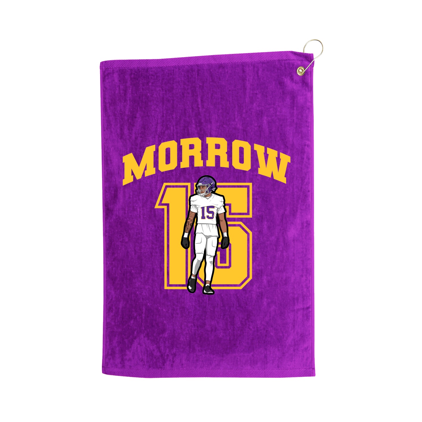 Golf Towel — Number in Purple