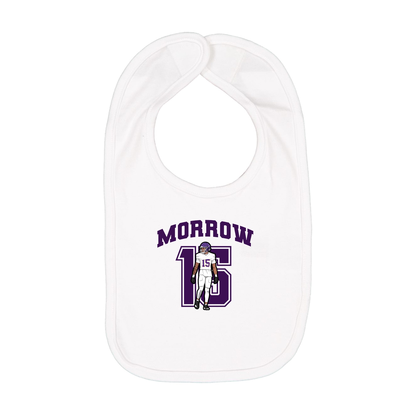 Infant Bib — Number in White