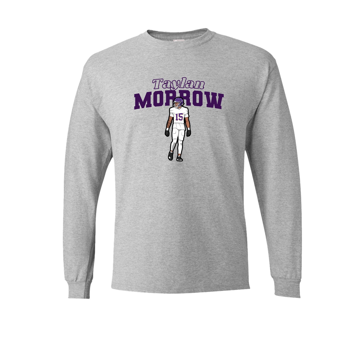 Long Sleeve Tee — Name Arch in Grey