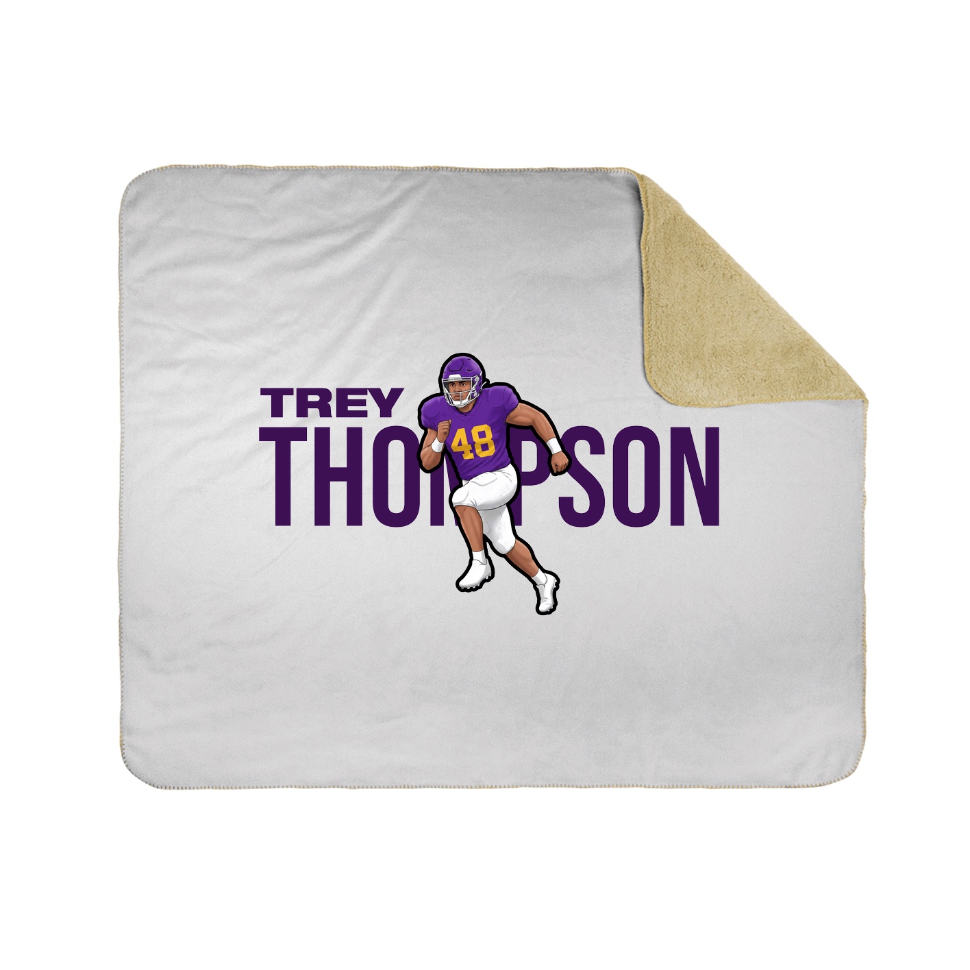 Throw Blanket — Player Name in White