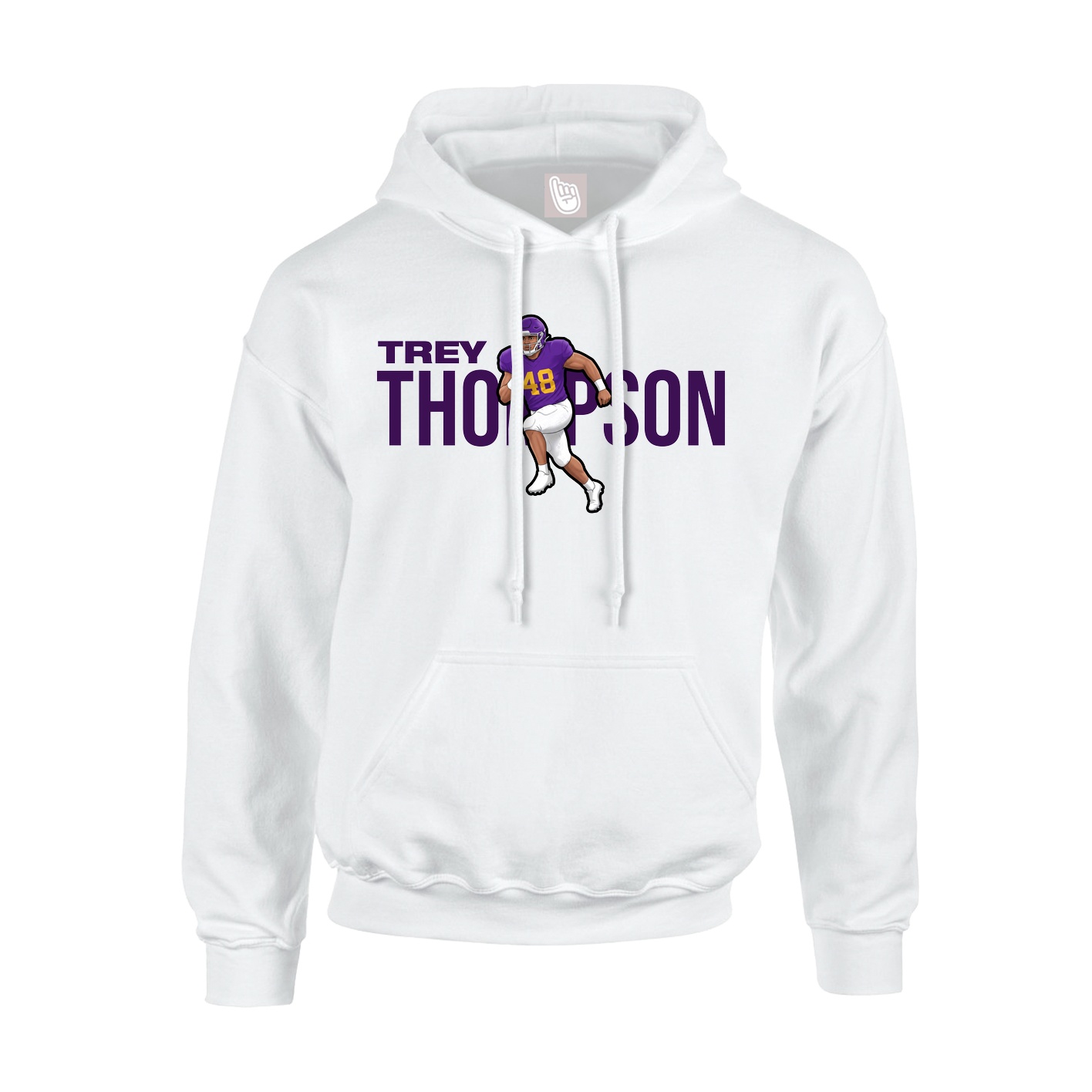 Youth Hoodie — Player Name in White