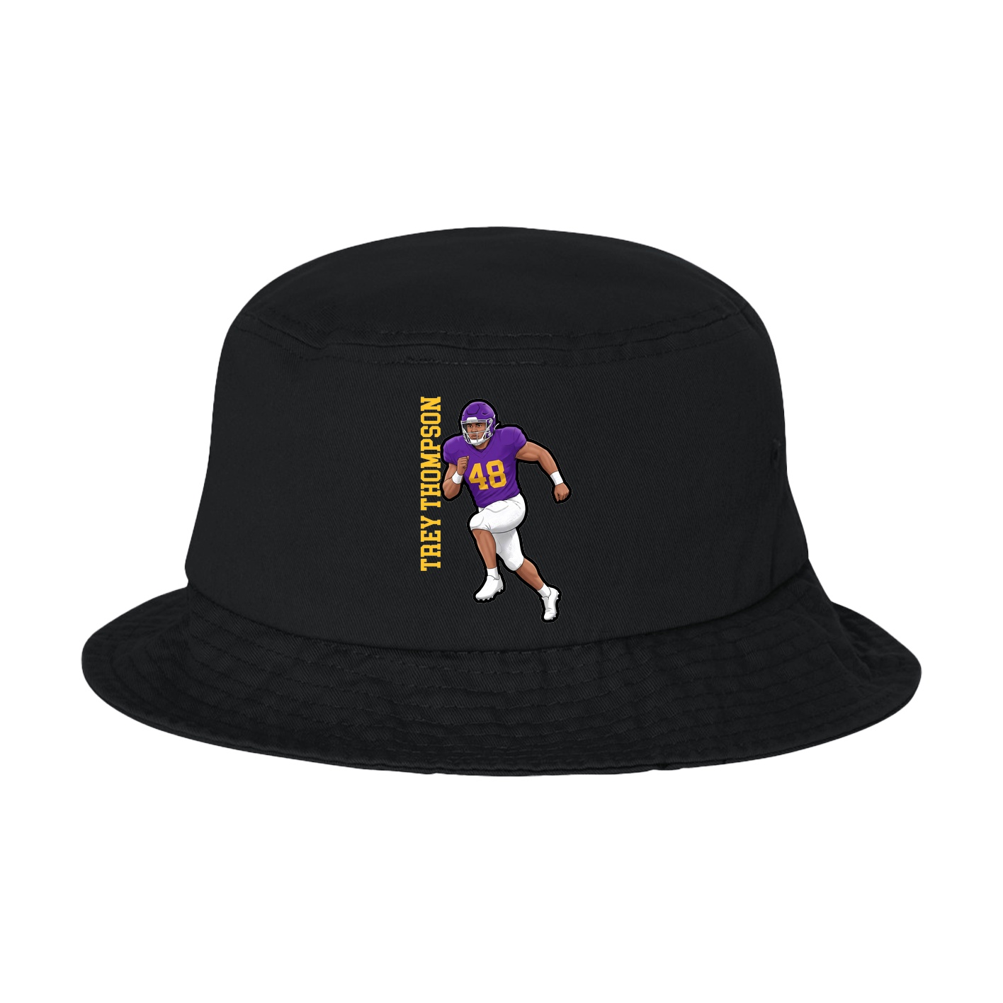 Bucket Cap — Name Vertical in Black