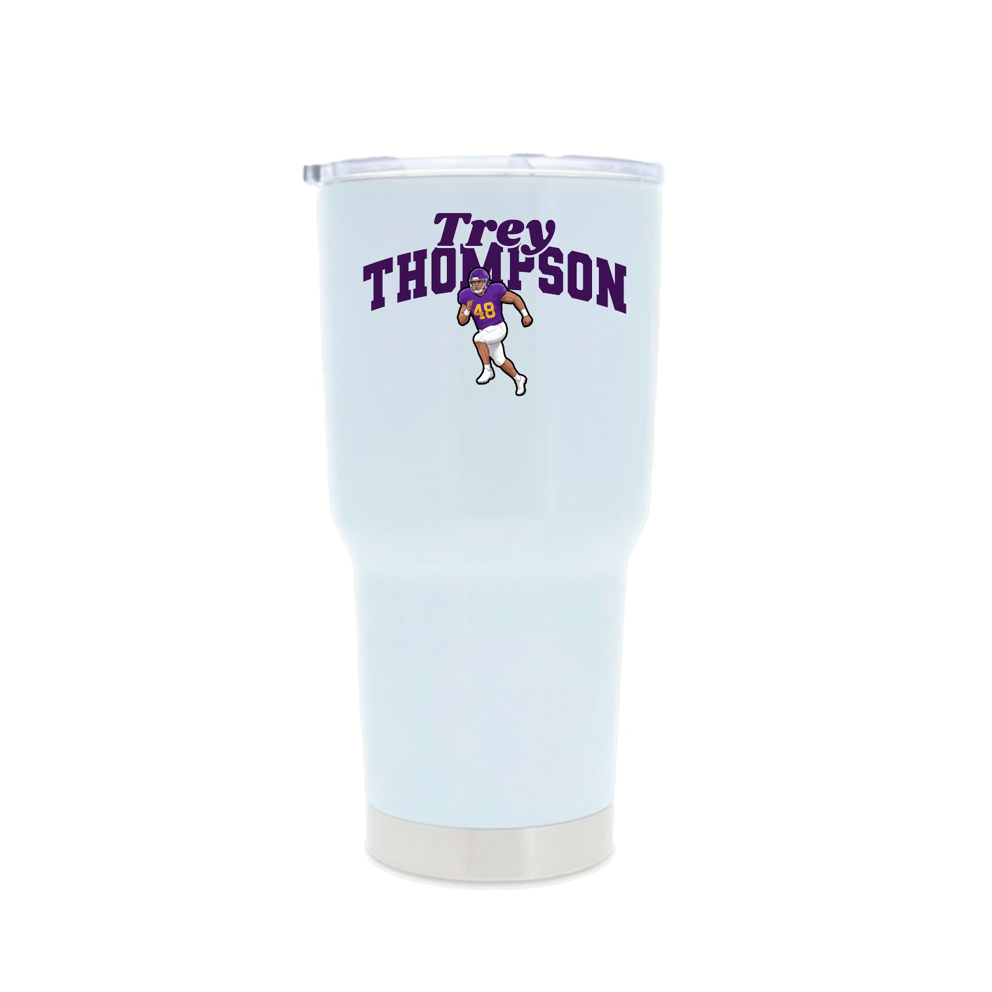 30oz Stainless Steel Tumbler — Signature Arch in White