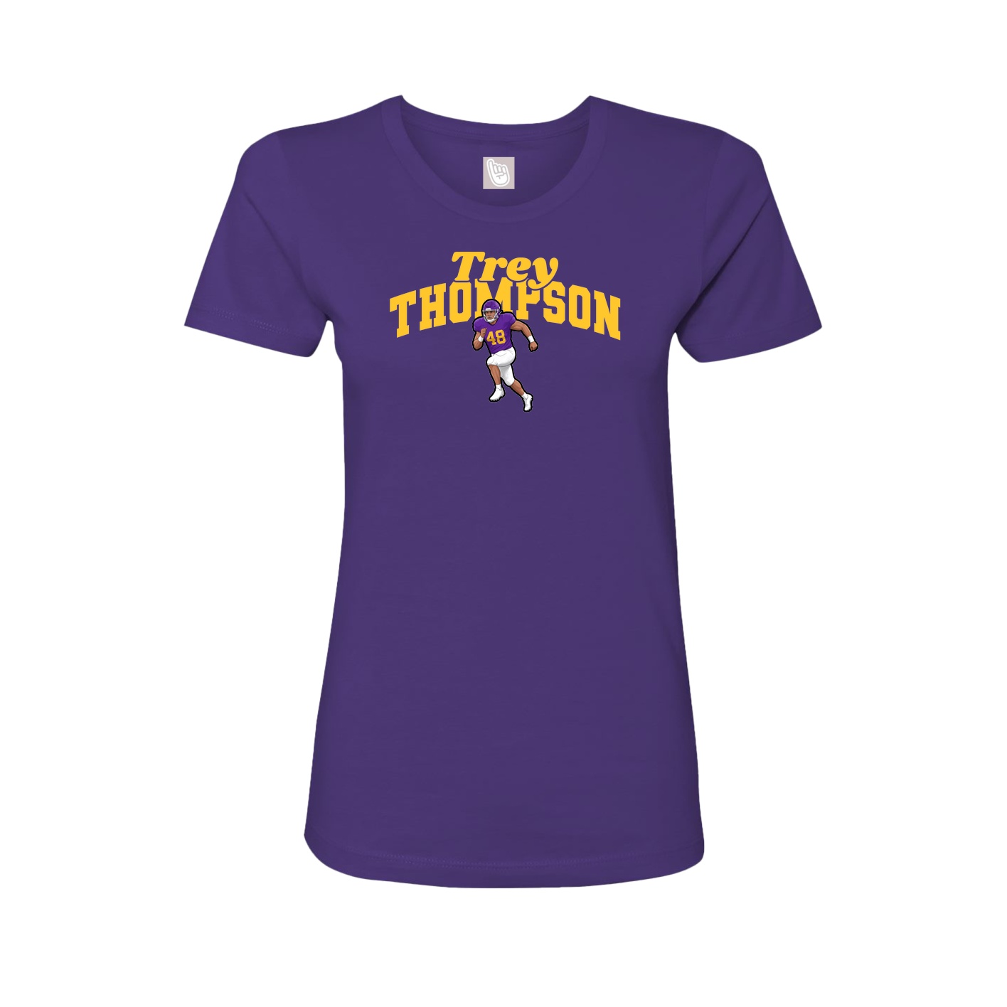 Fitted Women's Tee — Signature Arch in Purple