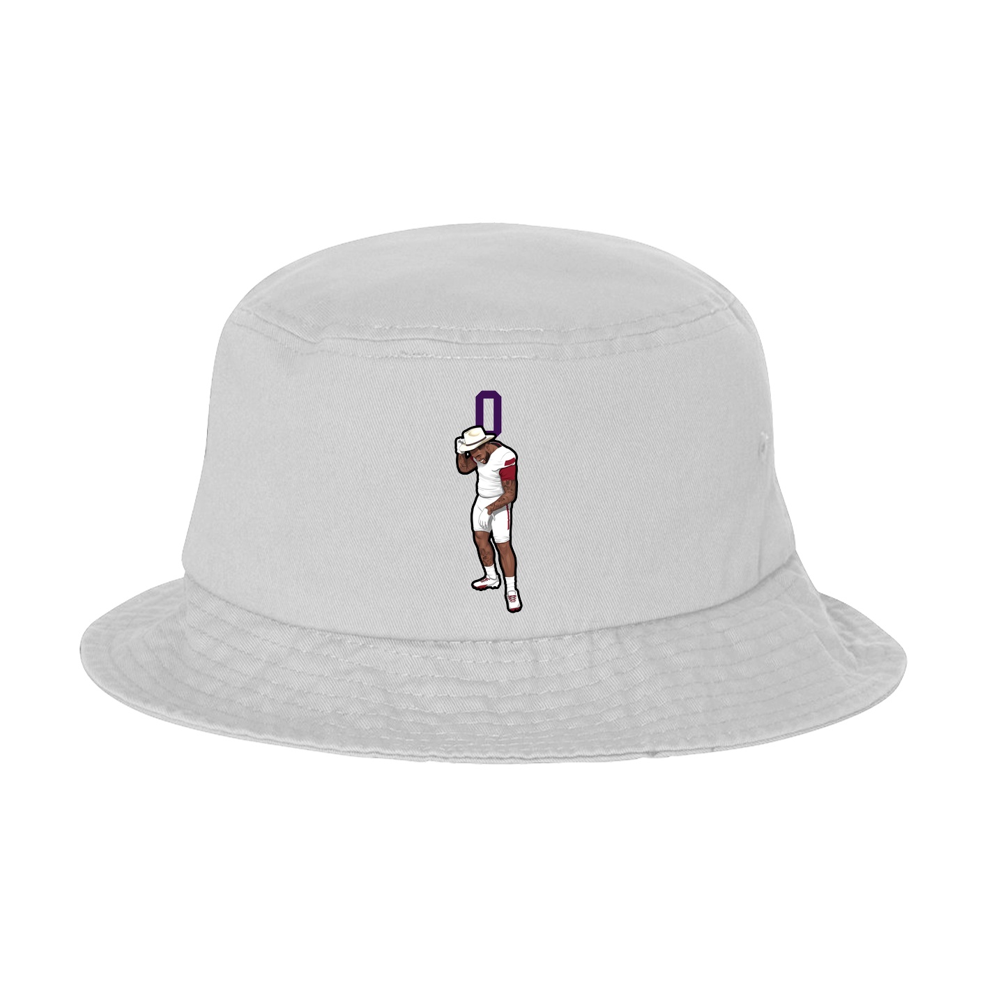 Bucket Cap — Number Top in White