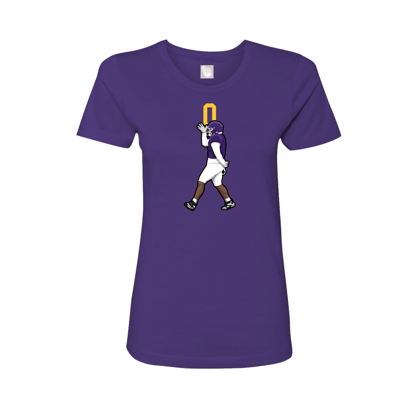Fitted Women's Tee — Number Top in Purple