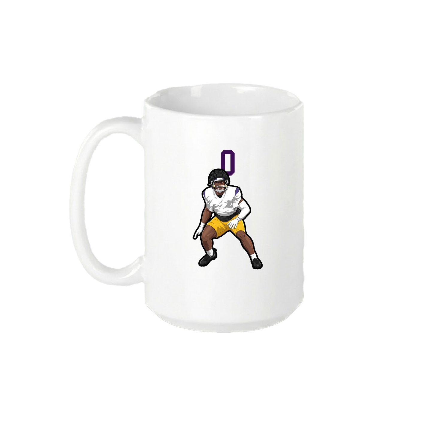 15oz Coffee Mug — Number Top in White