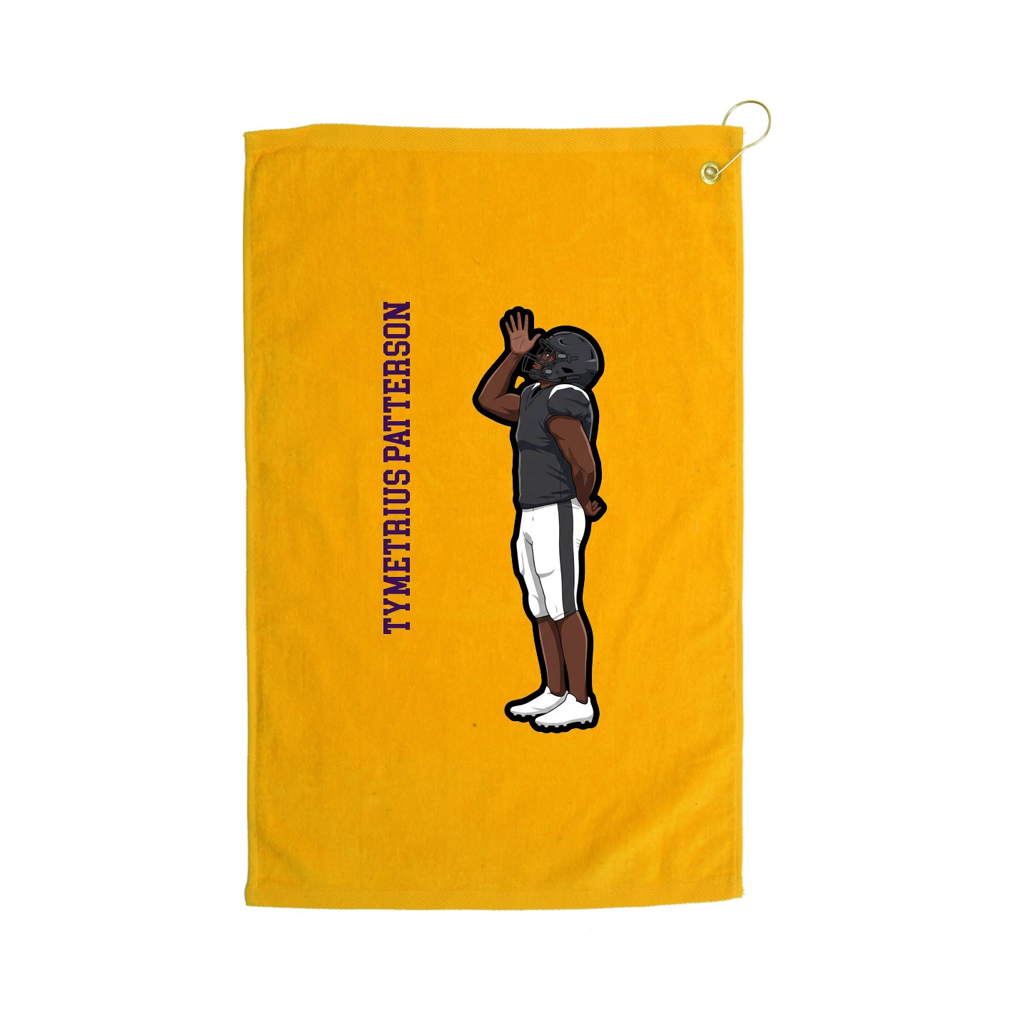 Golf Towel — Name Vertical in Gold