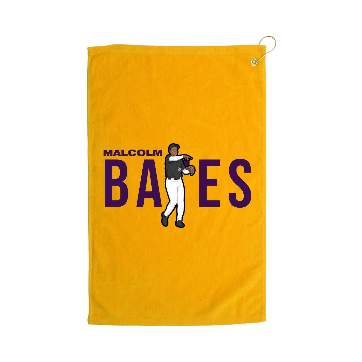 Golf Towel — Player Name in Gold