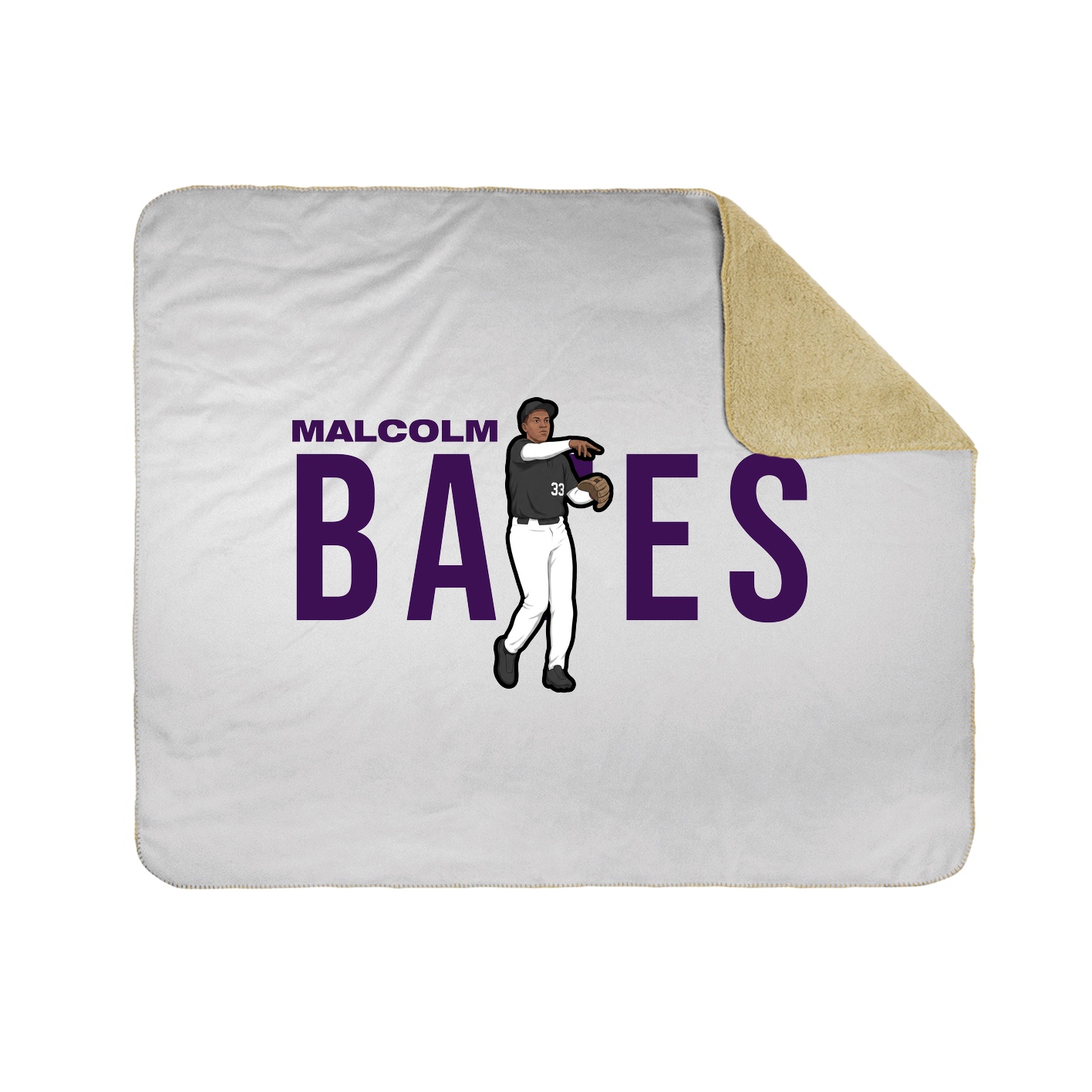 Throw Blanket — Player Name in White