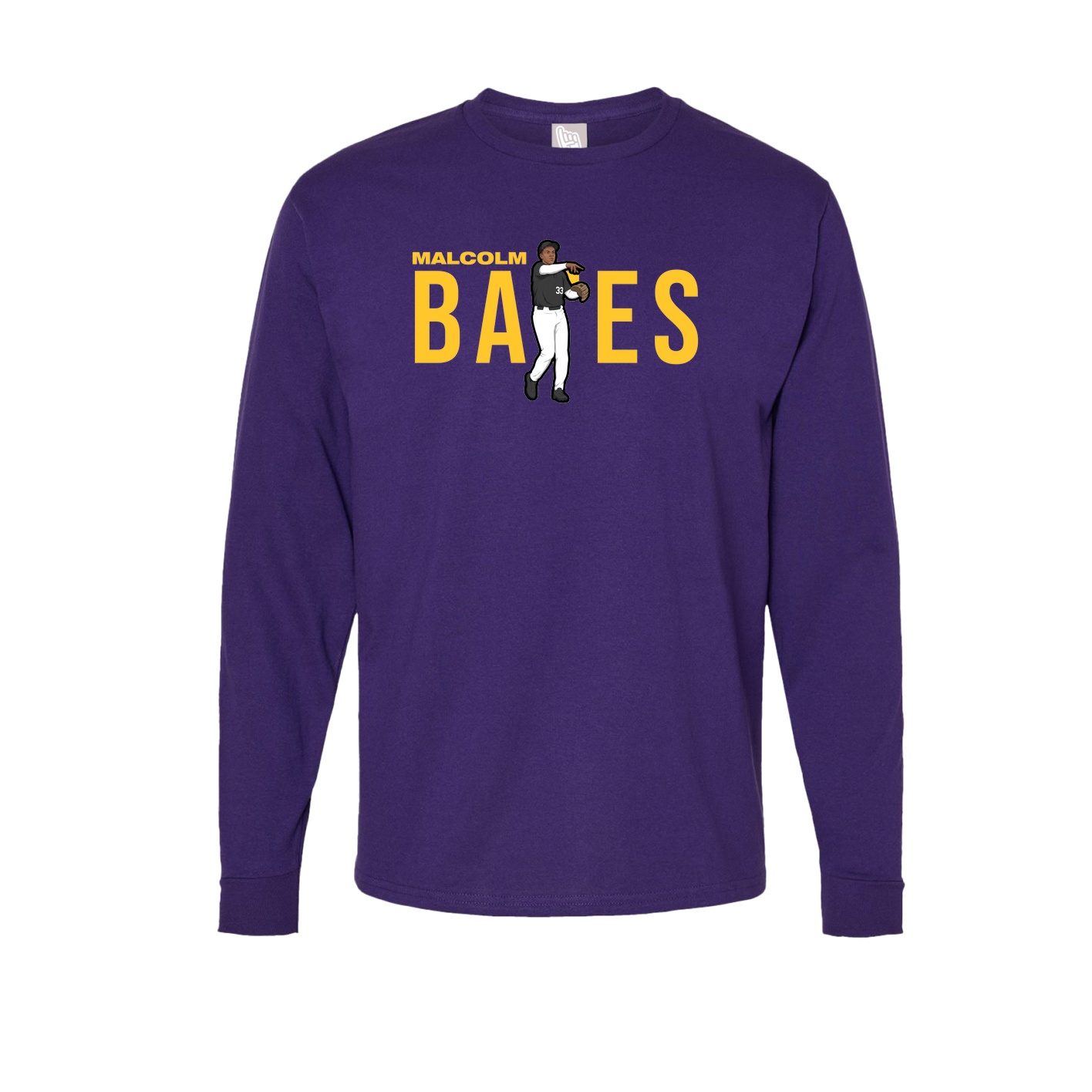 Long Sleeve Tee — Player Name in Purple