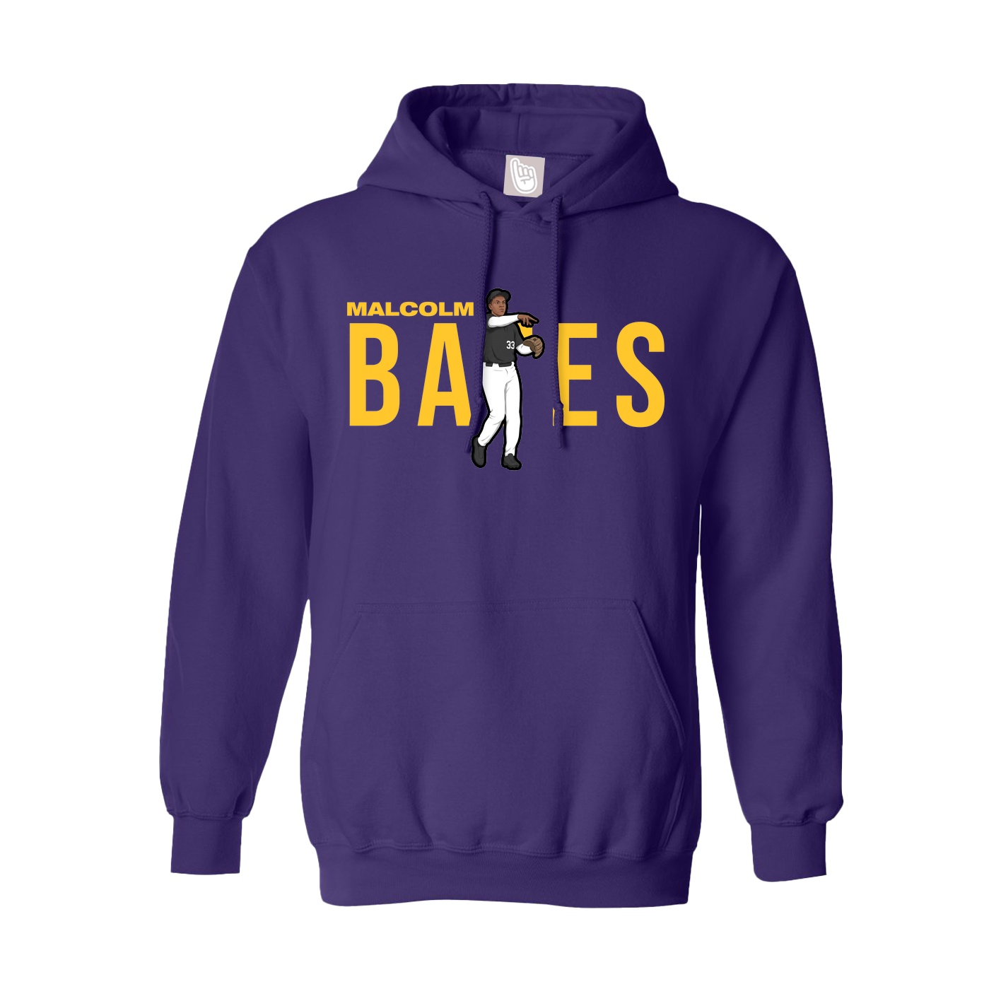 Hoodie — Player Name in Purple