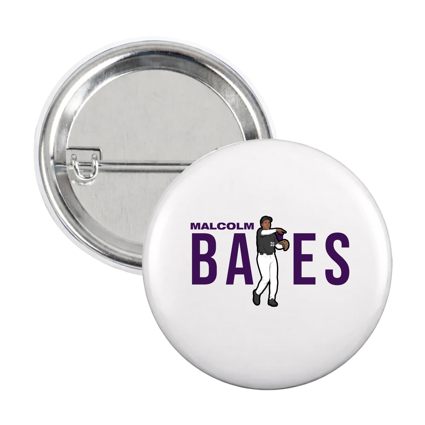 Game Day Button — Player Name in White