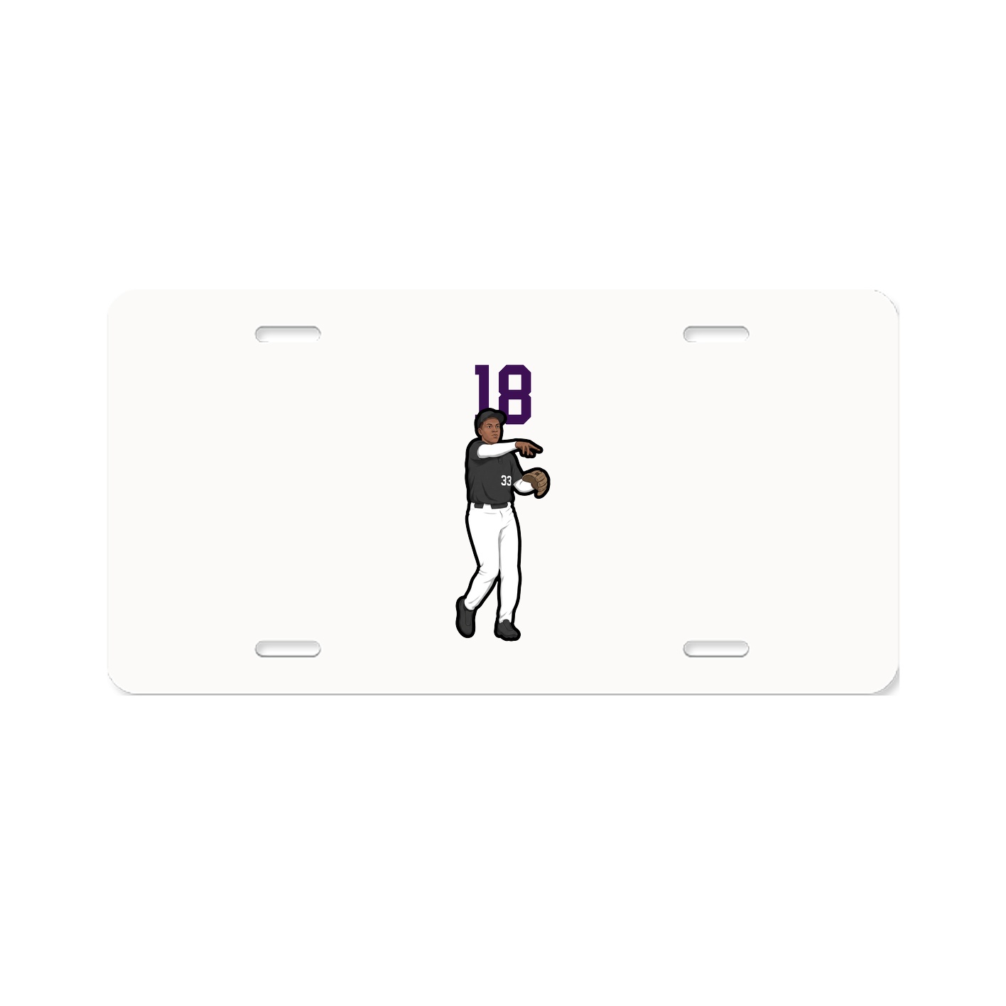 License Plate — Number Top in Classic