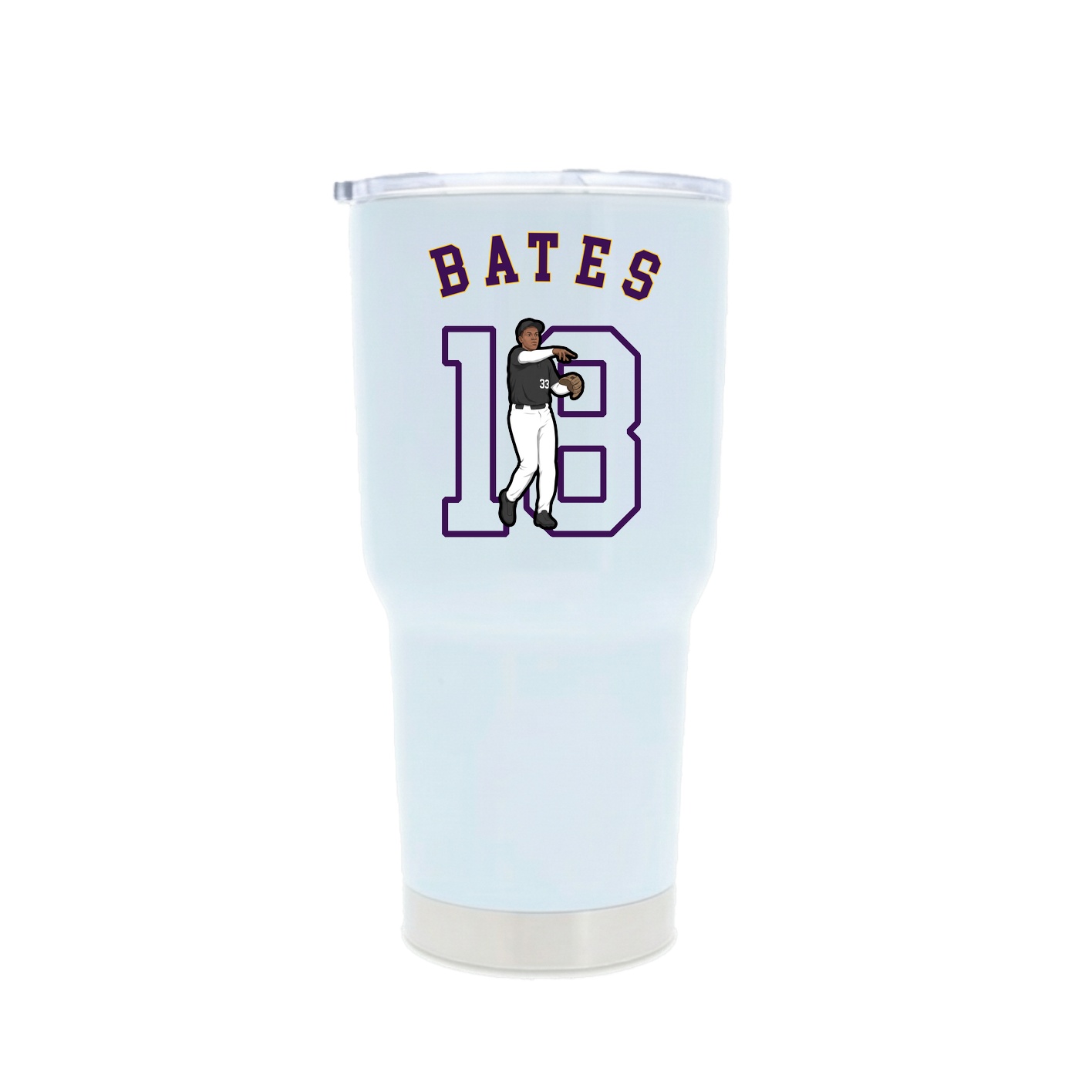 30oz Stainless Steel Tumbler — Shirsey Arch in White