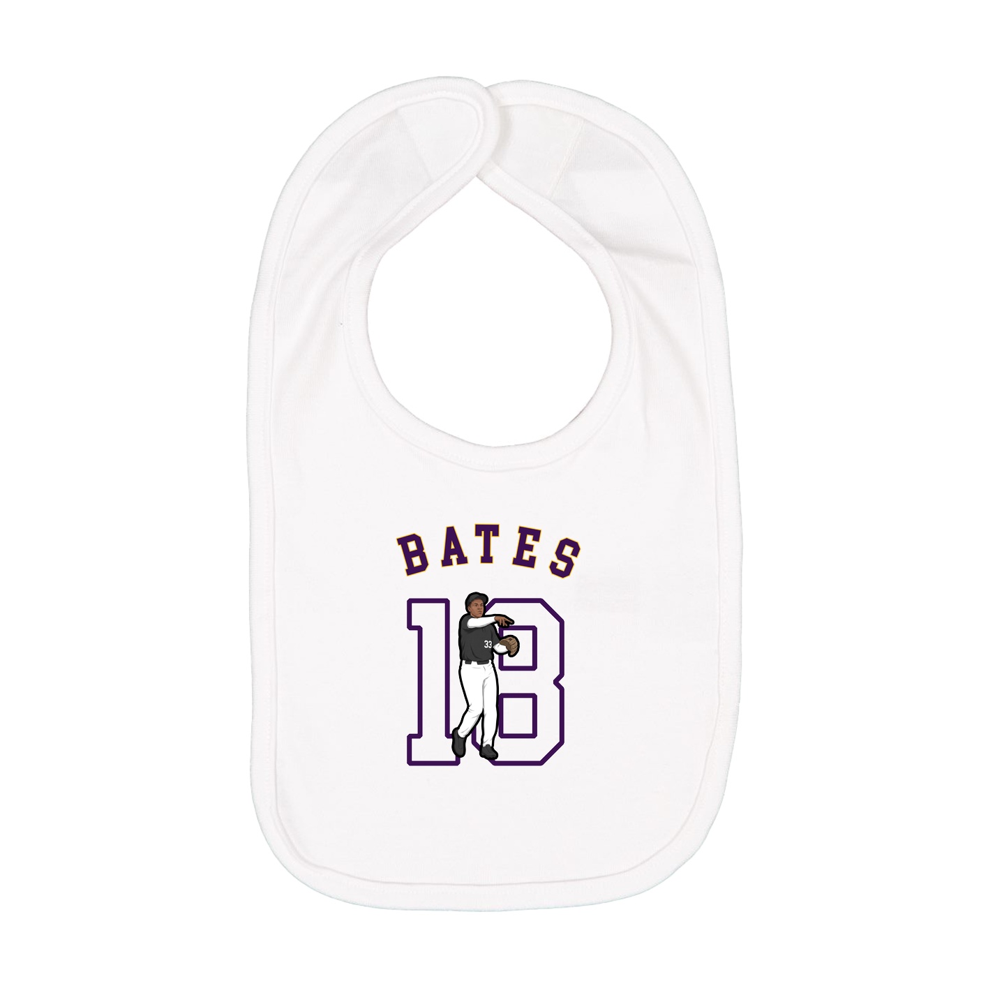 Infant Bib — Shirsey Arch in White