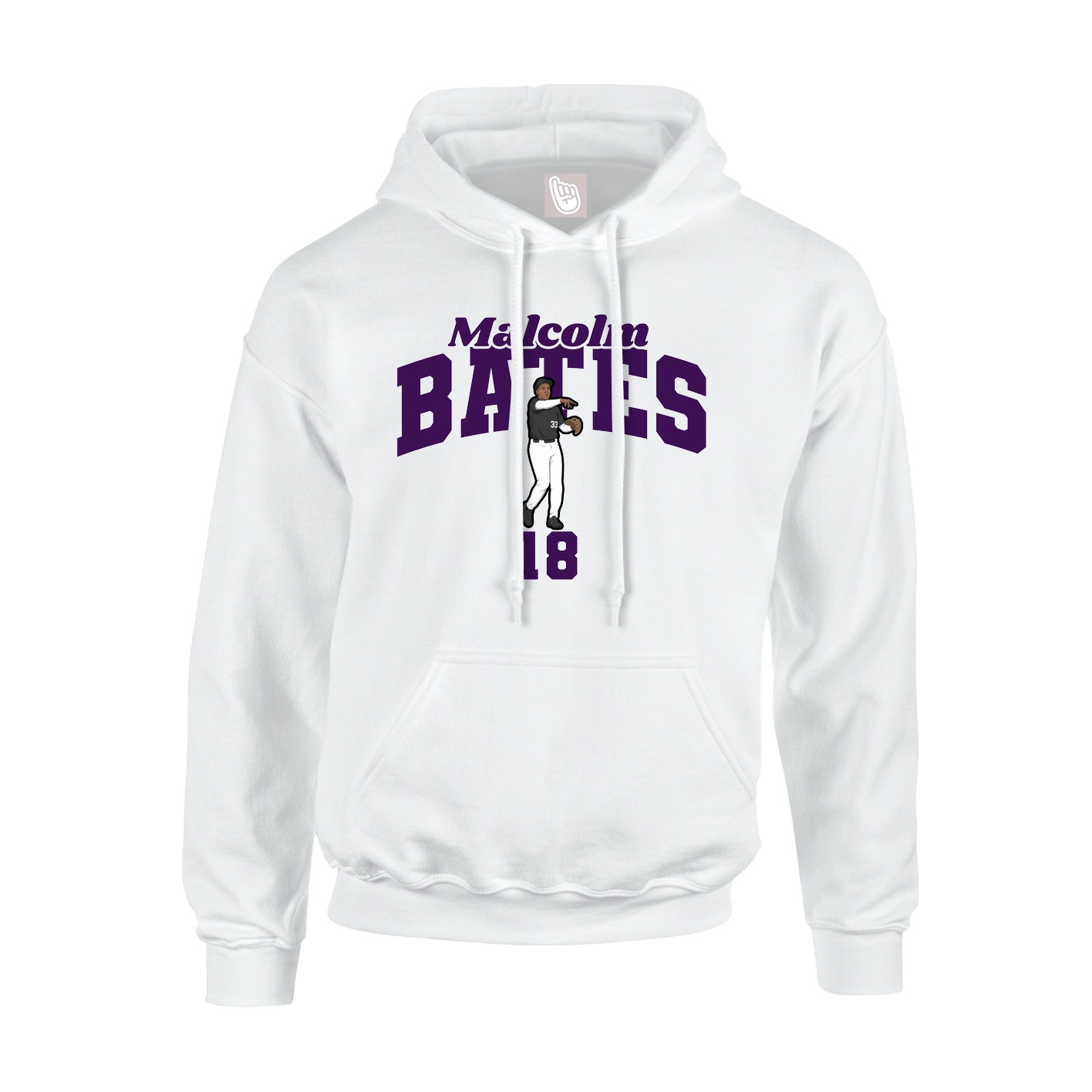 Youth Hoodie — Signature Arch in White