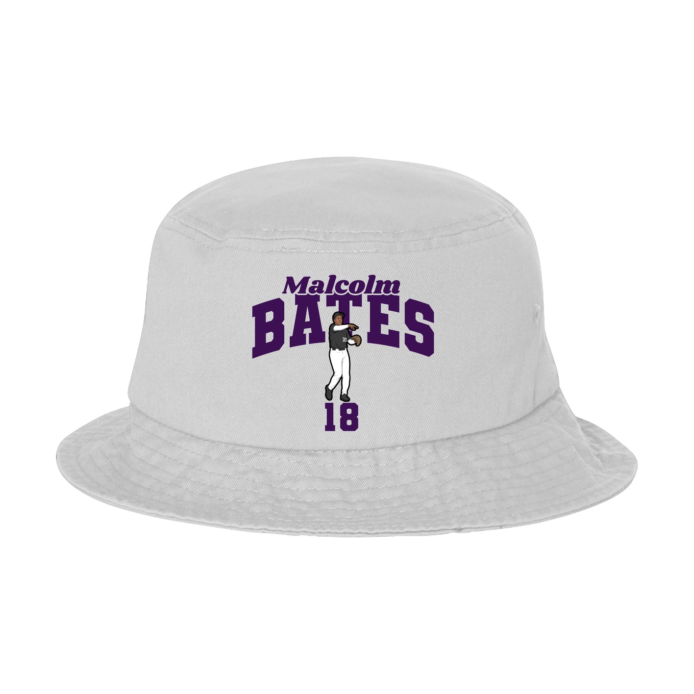 Bucket Cap — Signature Arch in White