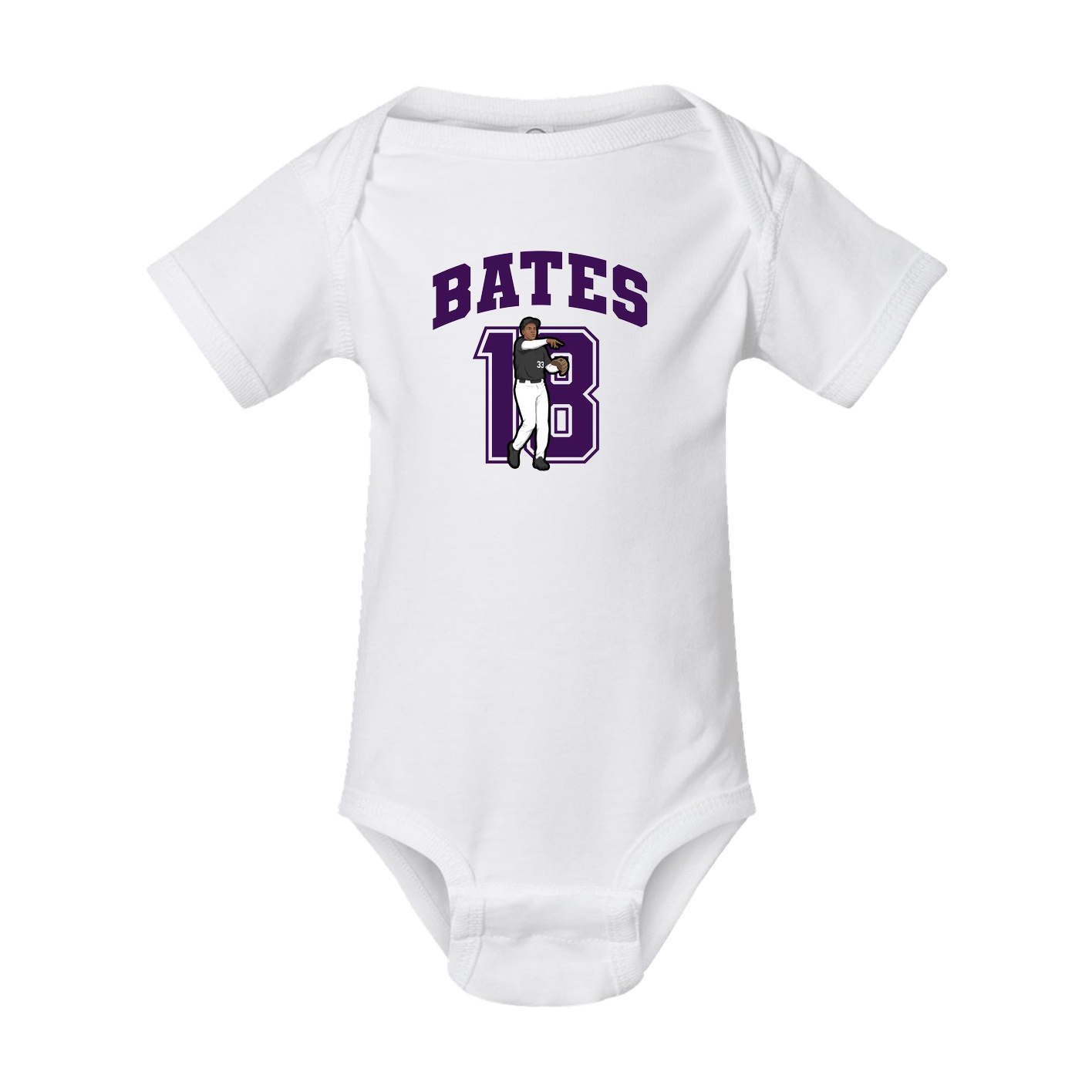 Baby Onesie — Number in White