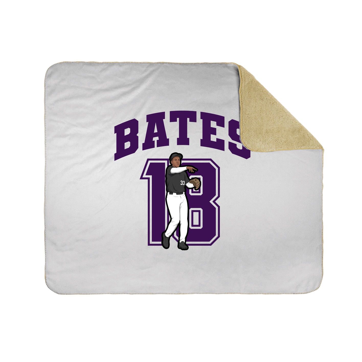 Throw Blanket — Number in White