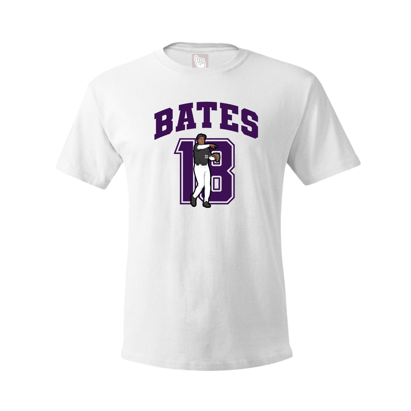 Youth Tee — Number in White