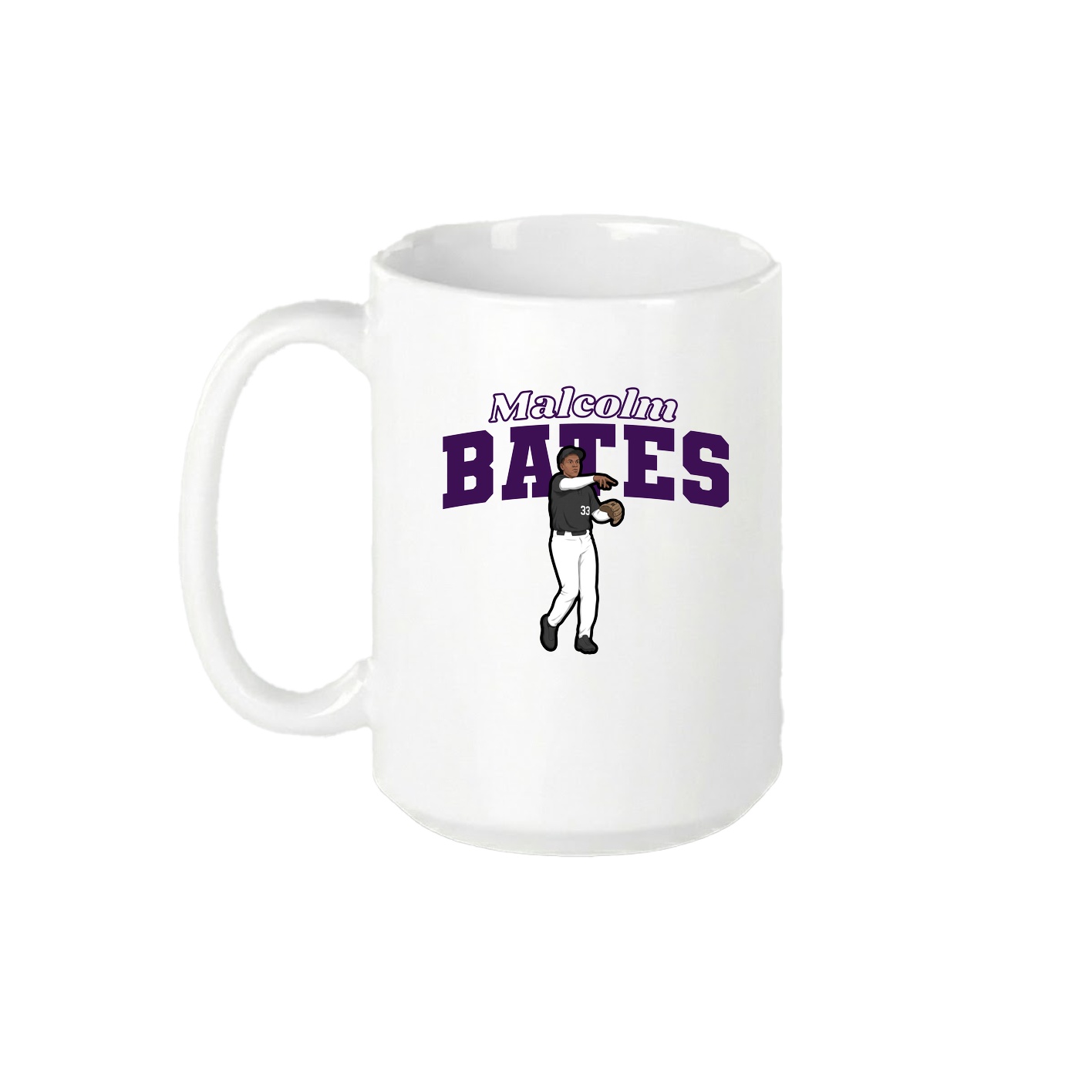15oz Coffee Mug — Name Arch in White
