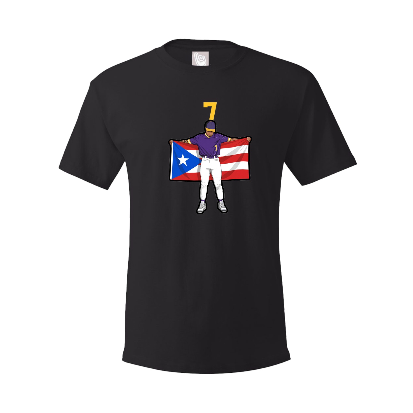 Youth Tee — Number Top in Black