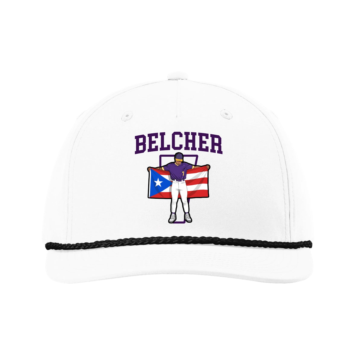 Five-Panel Classic Rope Cap — Shirsey in White