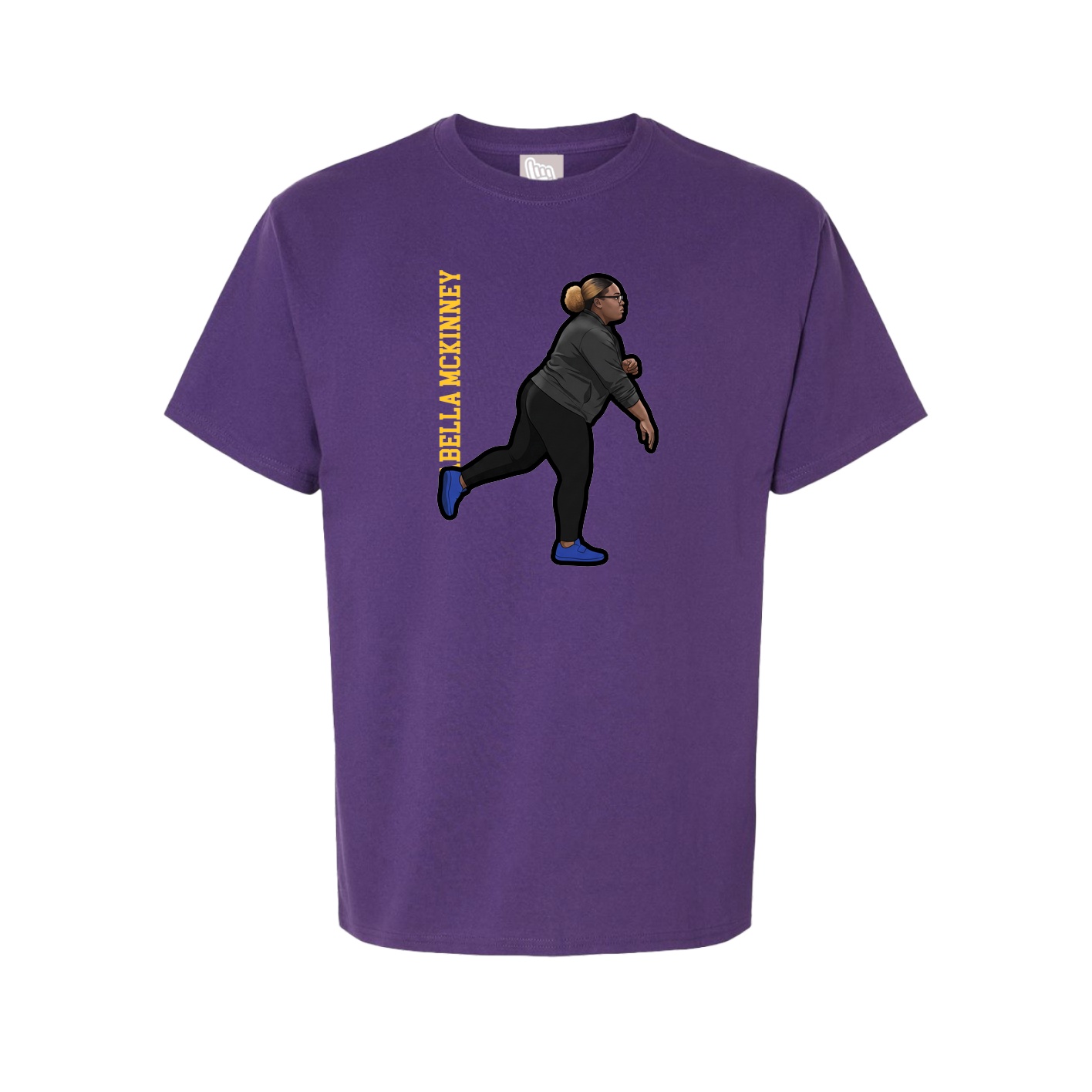 Tee — Name Vertical in Purple