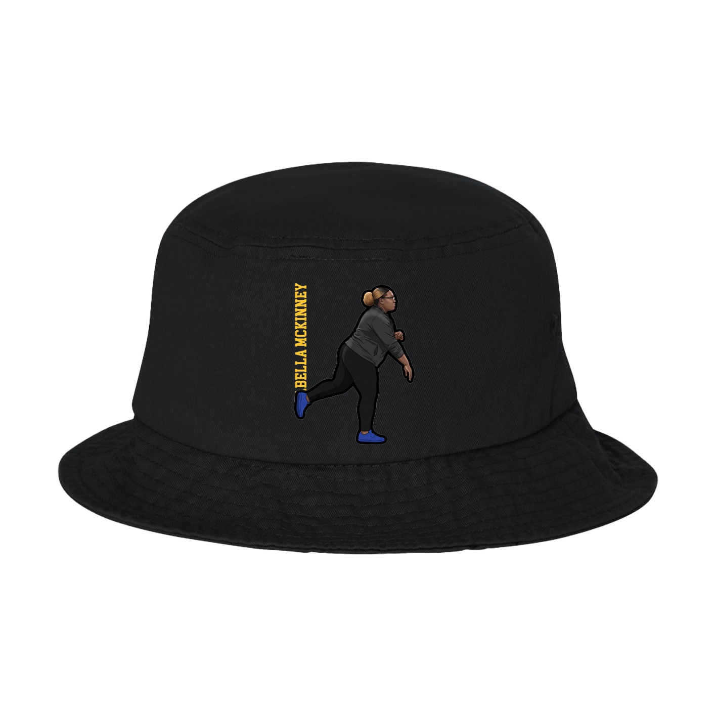 Bucket Cap — Name Vertical in Black