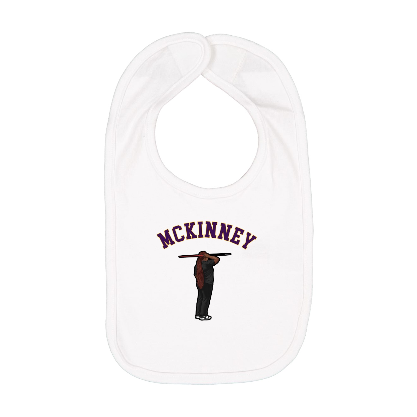 Infant Bib — Shirsey Arch in White