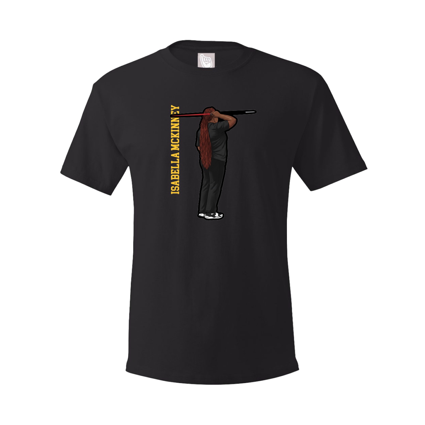 Tee — Name Vertical in Black