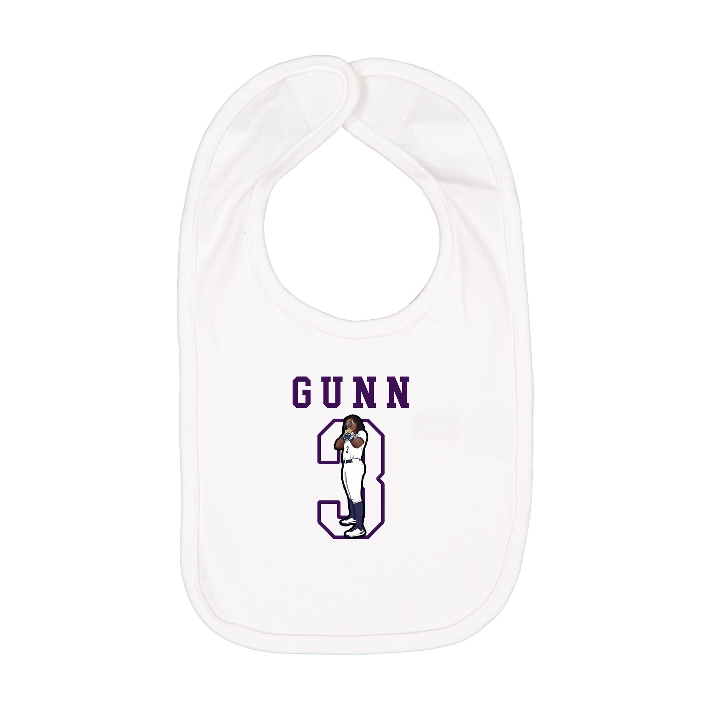 Infant Bib — Shirsey in White