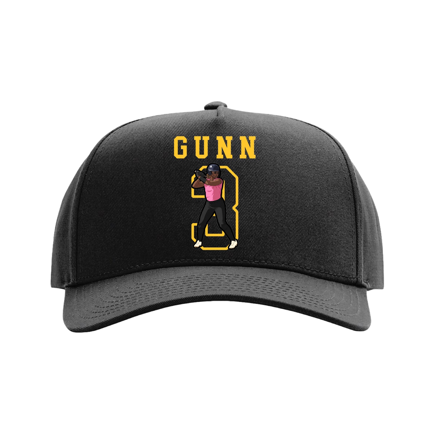 Full Fabric Five-Panel Champ Cap — Shirsey in Black