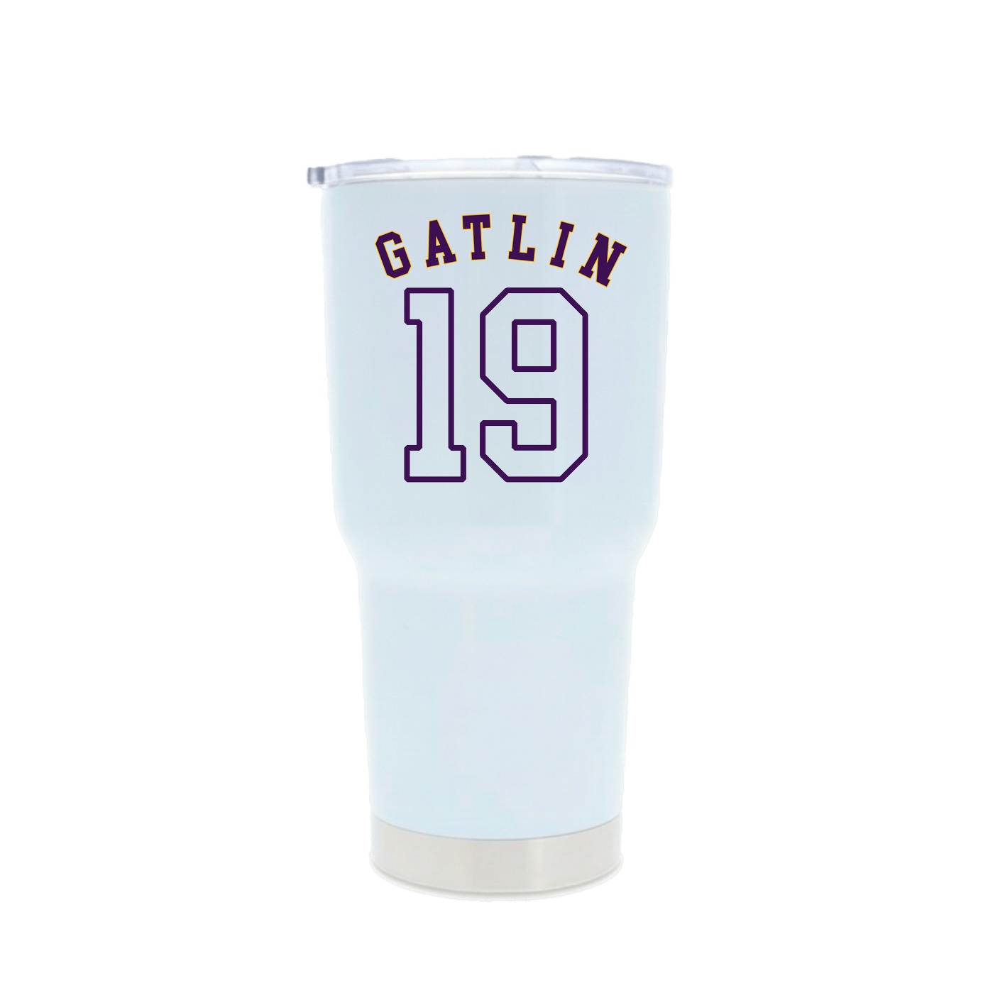 30oz Stainless Steel Tumbler — Shirsey Arch in White